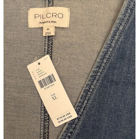 ❤️HP❤️NWT Size XL- Anthropologie Pilcro Denim Vest Twofer Midi Dress (Two piece) - Picture 14 of 14